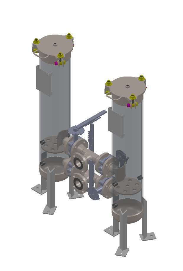 S4GLDV08-010-3-2F-V2-150-E5 Multi-Round Cartridge Filter Housing